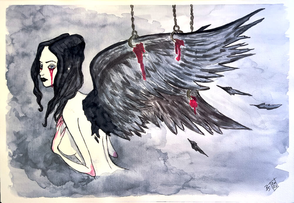 angel in chains - Aquarell
