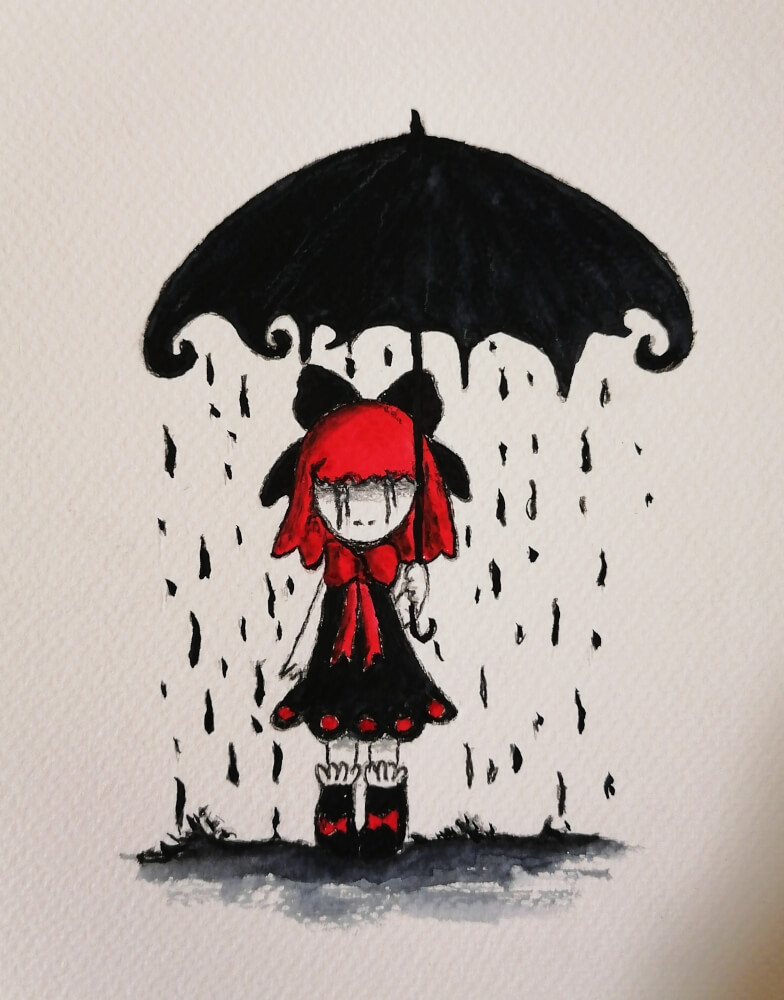 dark rain - Aquarell